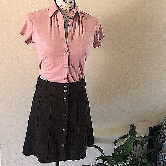 Frame Denim Suede Button Front Skirt - Picture 14 of 16